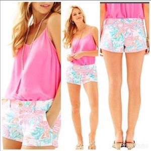 Lilly Pulitzer Walsh Shorts Gettin Steamy 00 RARE